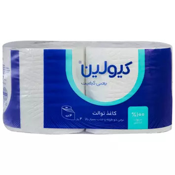 دستمال توالت چهارلایه کیولین بسته 2 عددی