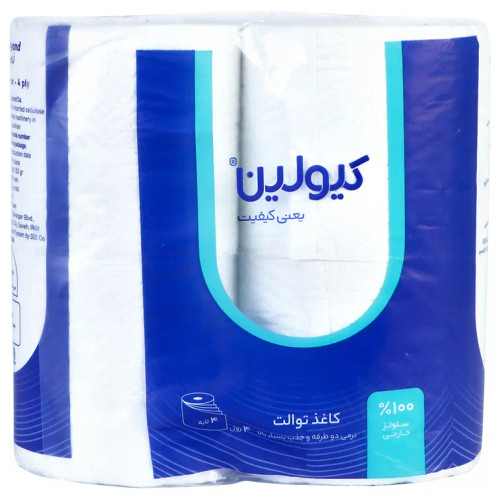 دستمال توالت چهار لایه کیولین بسته 4 عددی
