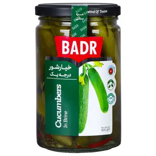 خیارشور شیشه ای بدر درجه یک 620 گرم