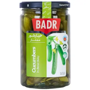 خیارشور شیشه ای ممتاز بدر 630 گرم