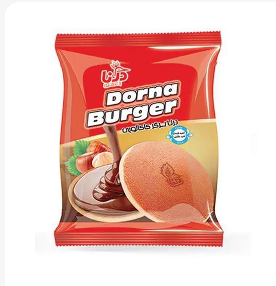 کیک برگر کاکائویی 40گرمی درنا