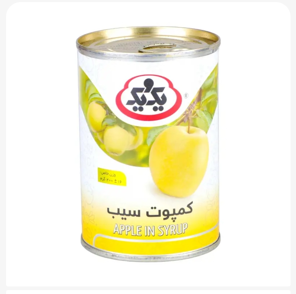 کمپوت سیب 400 گرمی یک ویک