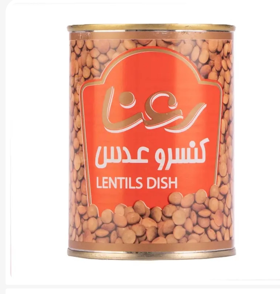 کنسرو عدسی رعنا با درب آسان باز شو 400 گرمی
