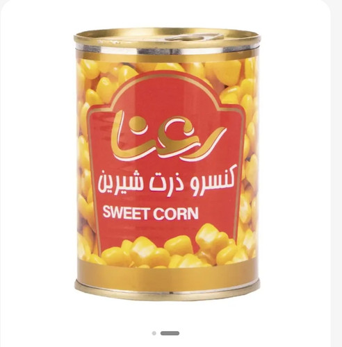 کنسرو ذرت با درب آسان بازشو 390 گرمی رعنا