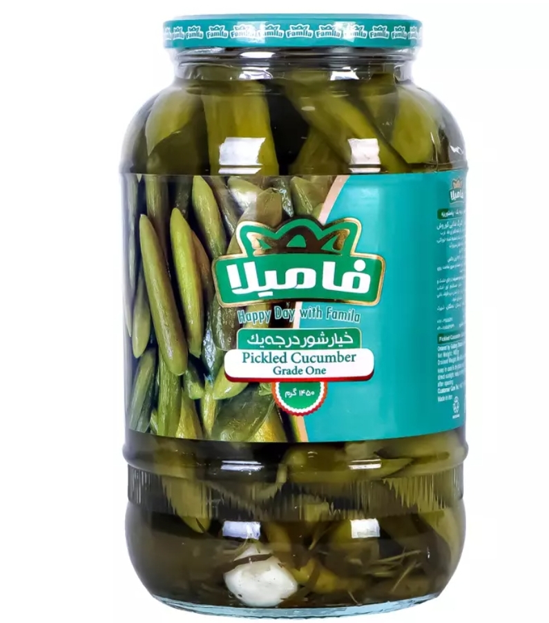 خیارشور درجه یک فامیلا 1.4 کیلوگرم