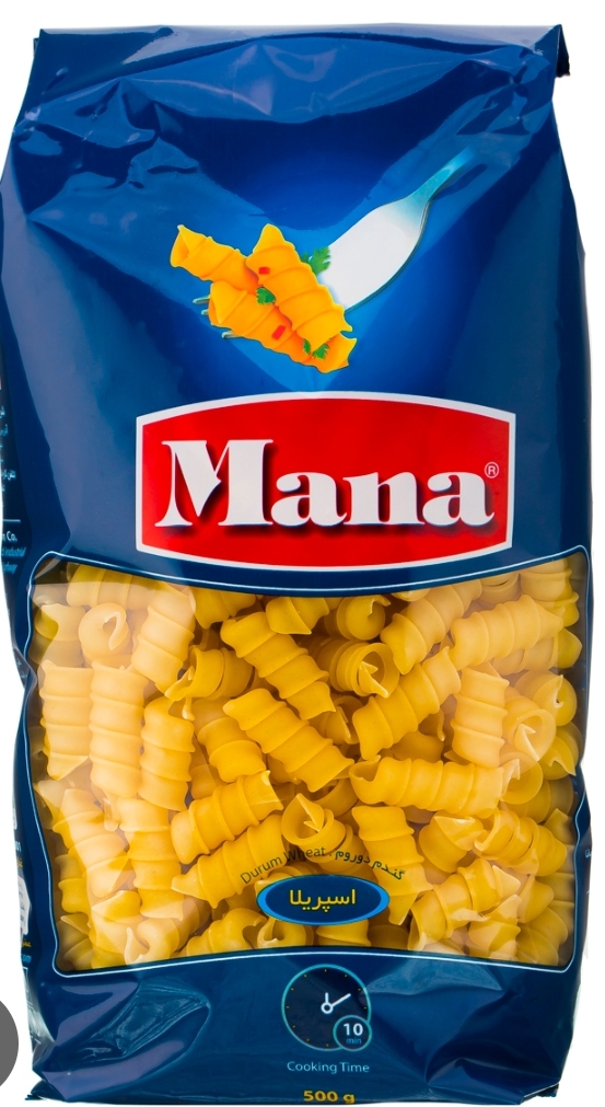 ماکارونی اسپیرلا 500g مانا