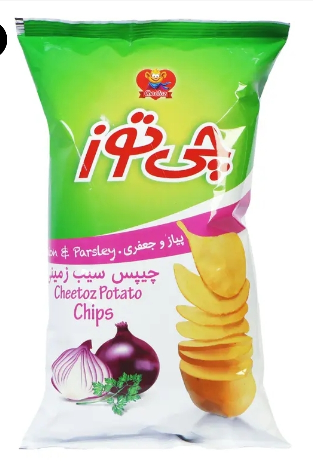 چیپس  پیاز و جعفری چی توز 60گرمی