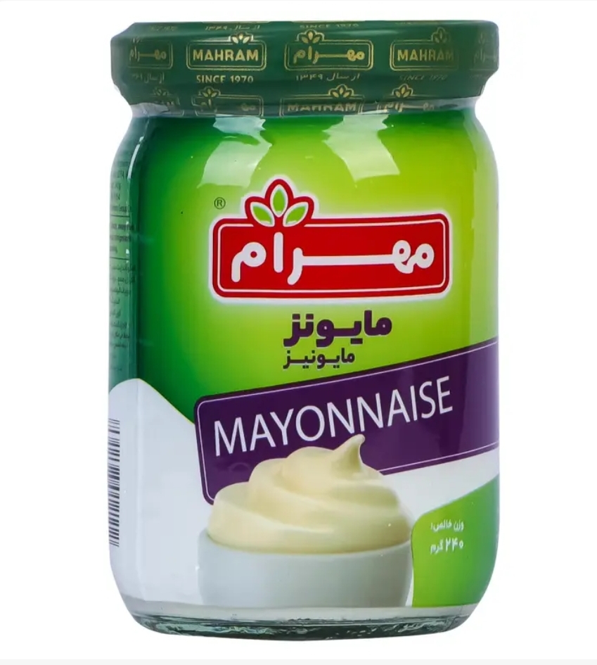 سس مایونز شیشه 240 گرمی مهرام