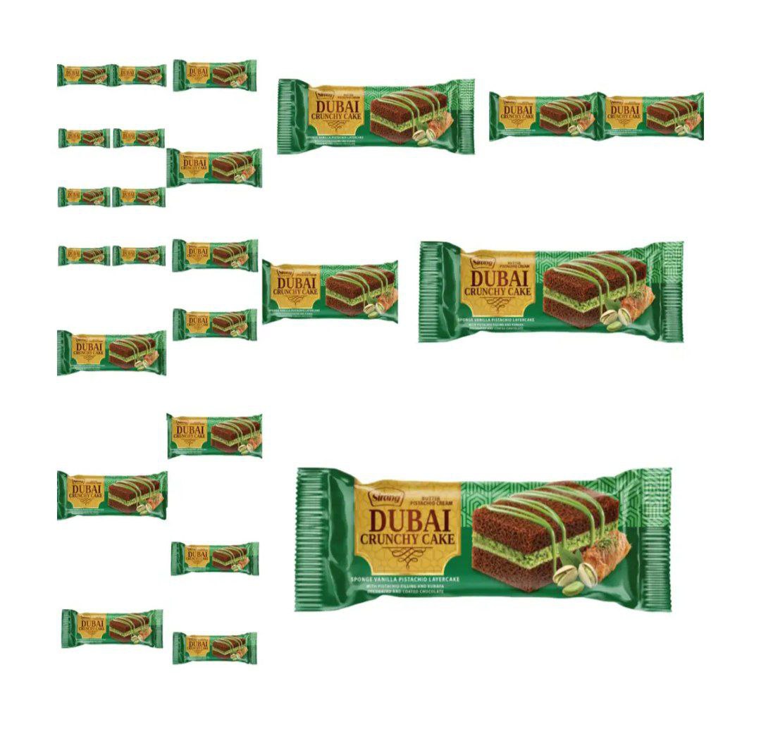 کیک اسفنجی مغزدار دبی سیرنگ 55 گرم بسته ی 24 عددی