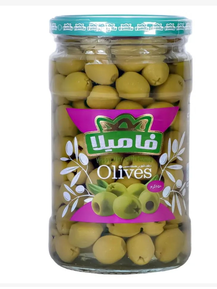 زیتون بدون هسته فامیلا 650 گرمی