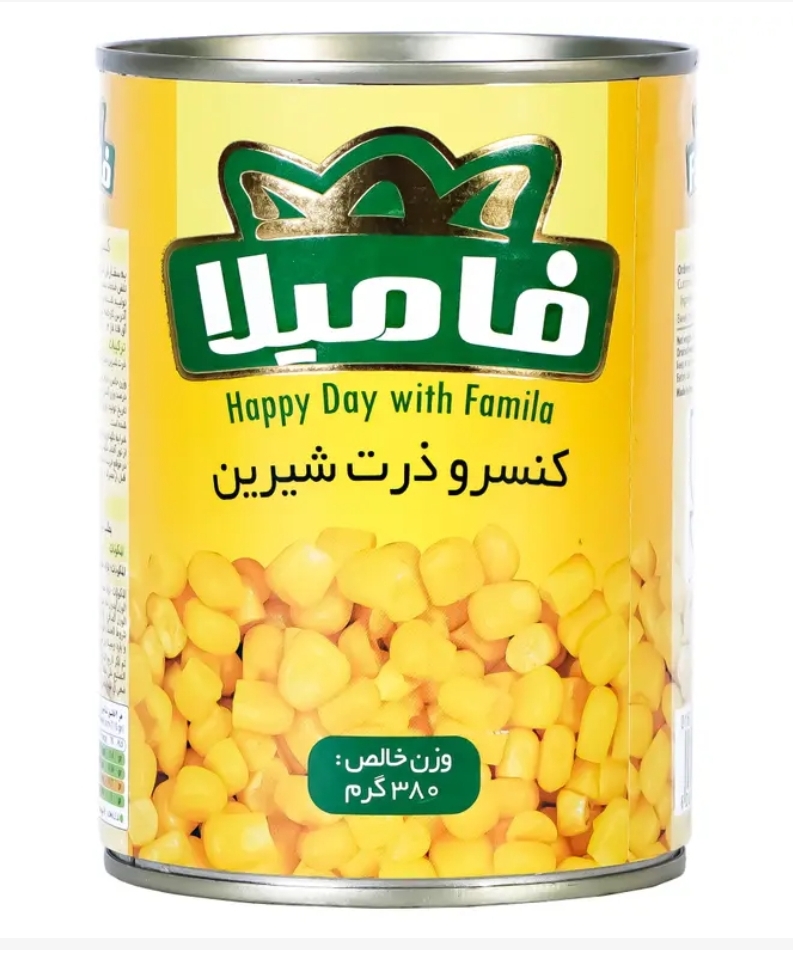 کنسرو ذرت 400 گرمی فامیلا