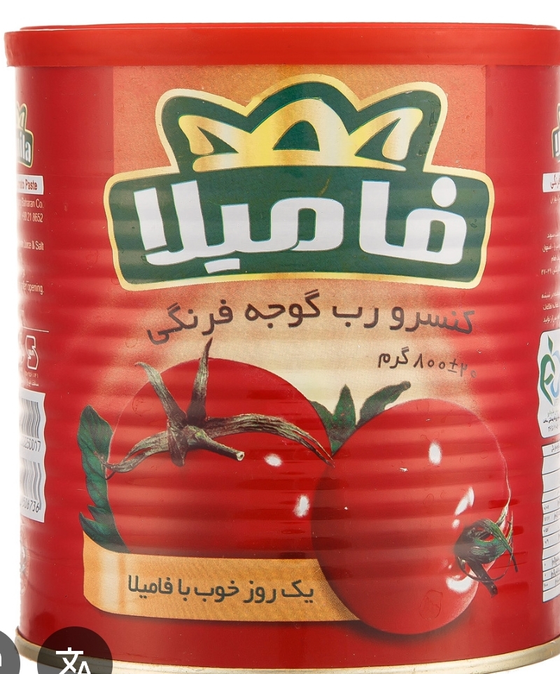 رب گوجه 800 گرمی فامیلا