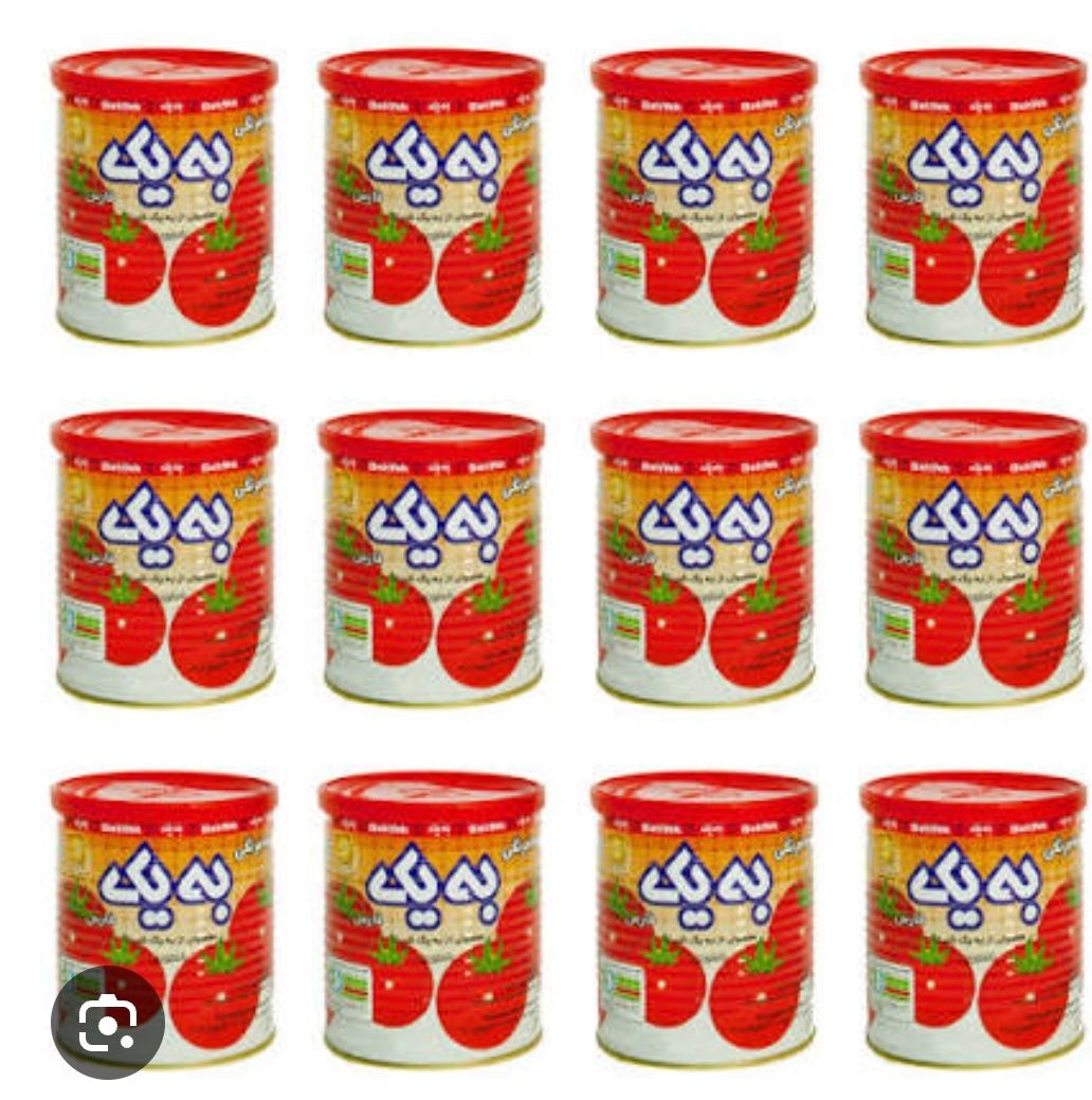 رب گوجه به یک 800 گرمی شل 12 عددی