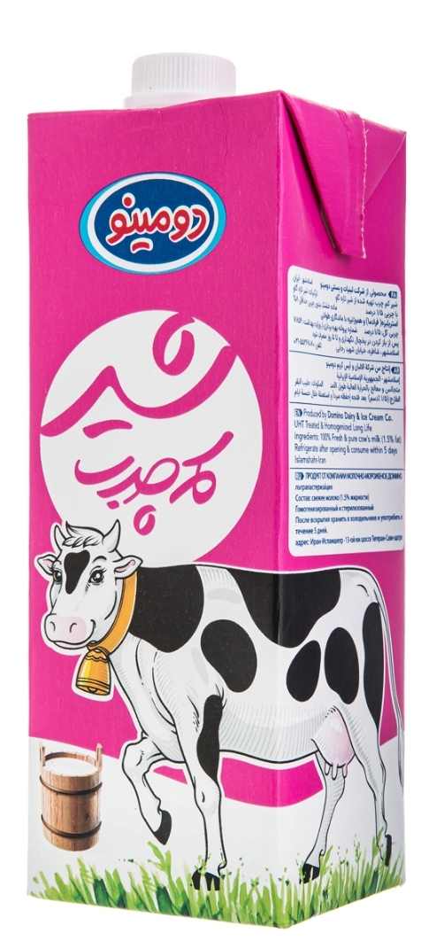 شیر پاکتی کم چرب 1 لیتری دومینو