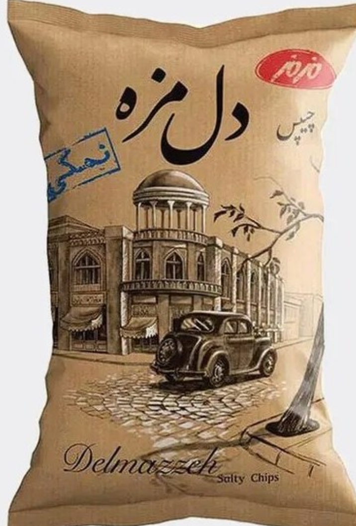 چیپس نمکی 90 گرم دل مزه