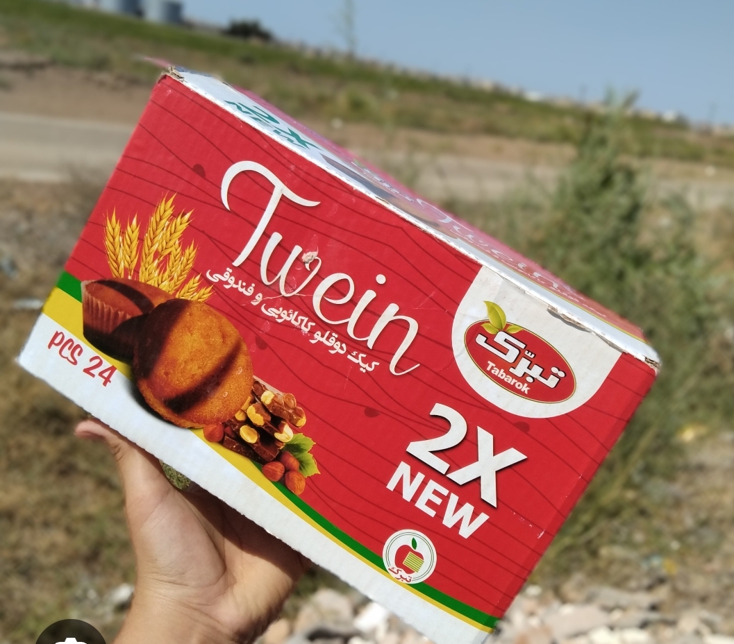 کاپ کیک دوقلو با مغز کاکائویی تبرک بسته 24 عددی