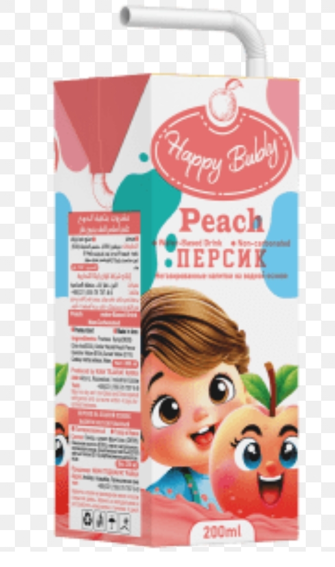 آبمیوه هلو بدون گاز 200ml هپی بابلی