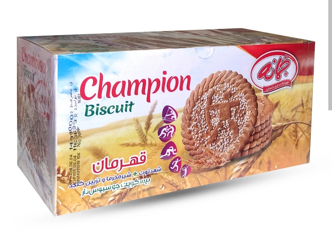 بیسکوئیت جو سبوسدار قهرمان 700 گرمی جمانه
