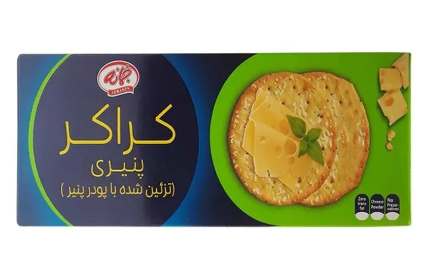 کراکر پنیری تززین شده با کنجد 170gجمانه
